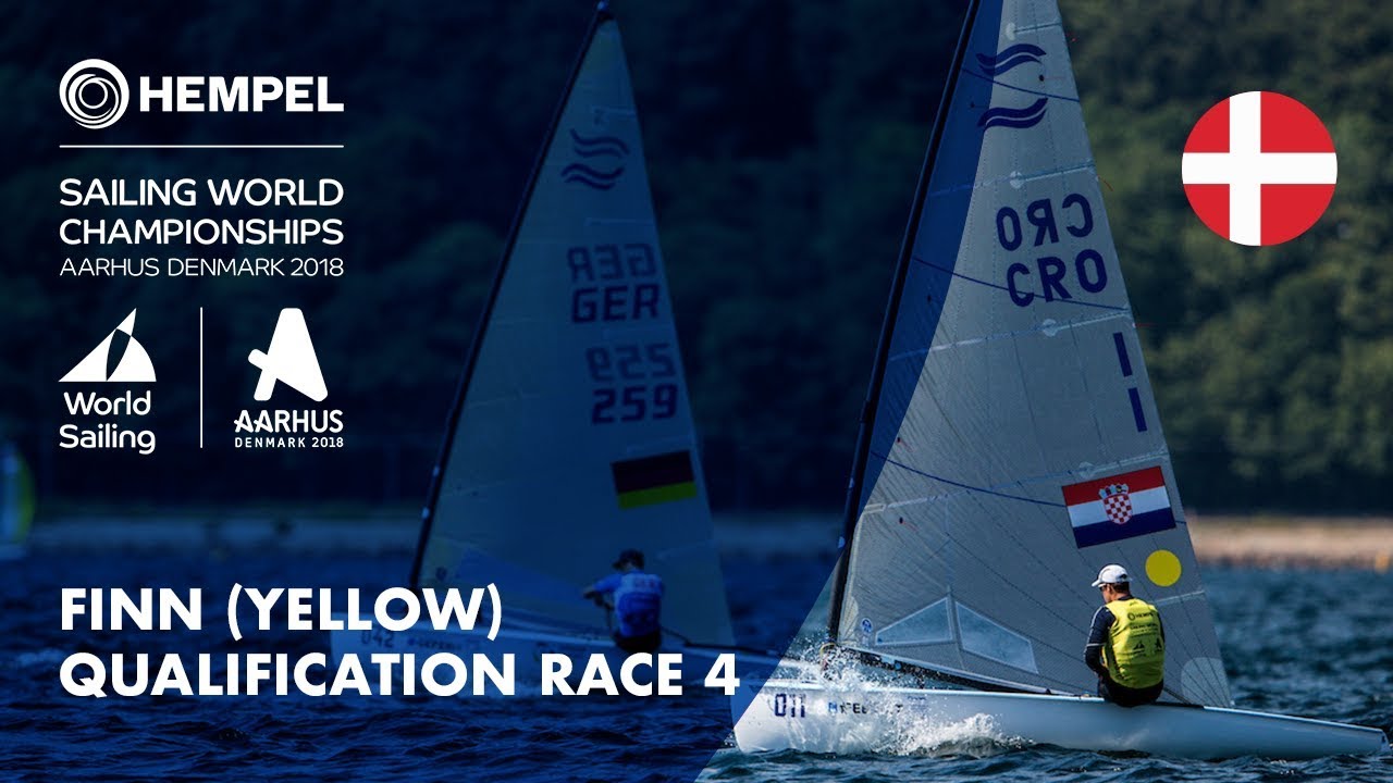 Полная квалификационная гонка Finn Yellow Fleet 4 | Орхус 2018
