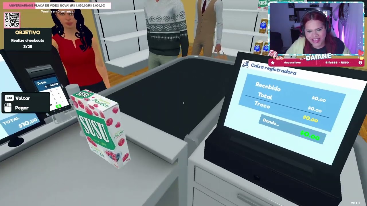 mdmDaiane jogando SUPERMARKET SIMULATOR #1