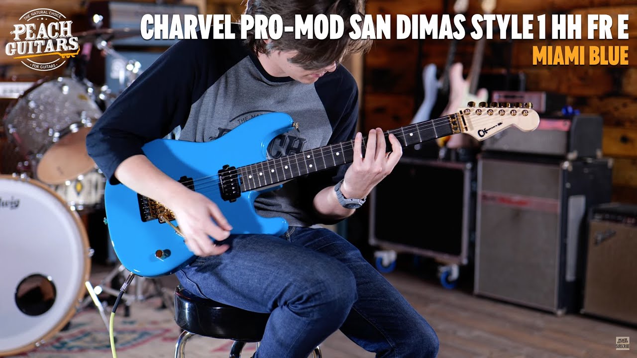 No Talking...Just Tones | Charvel Pro-Mod San Dimas Style 1 HH FR E | Ebony - Miami Blue