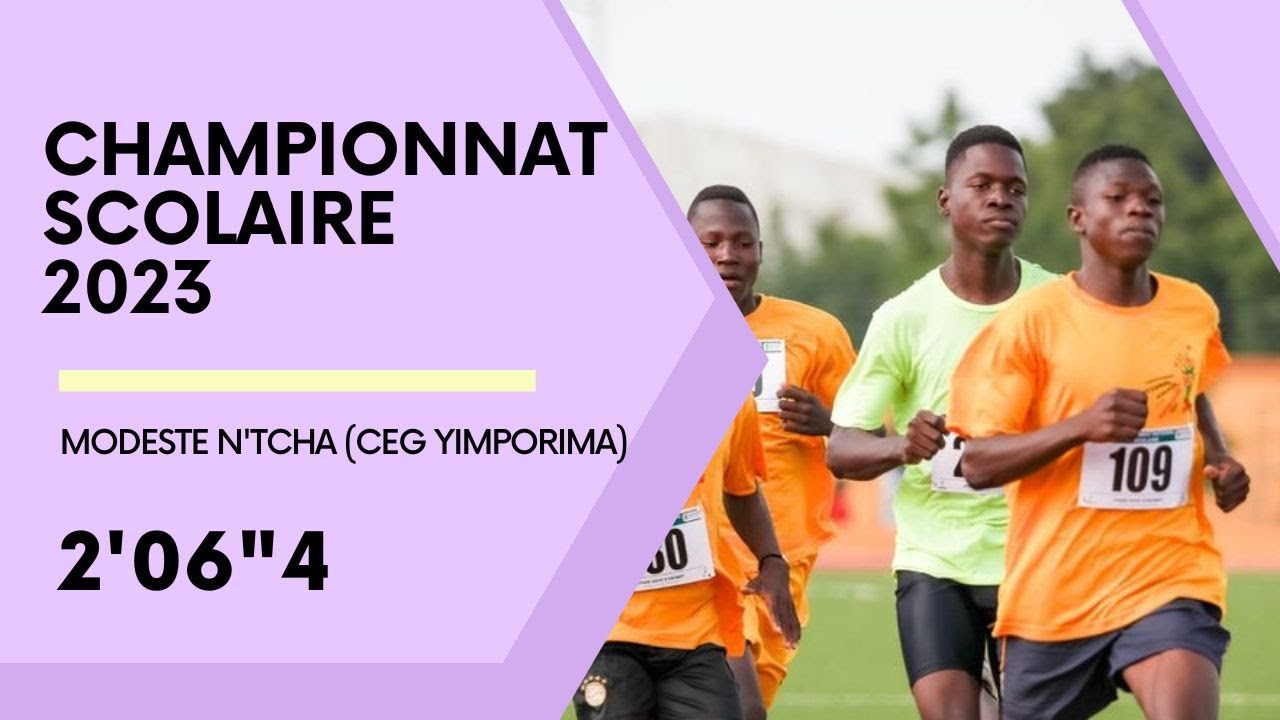 Modeste N’Tcha, le prodige de l’athlétisme béninois au championnat scolaire 2023