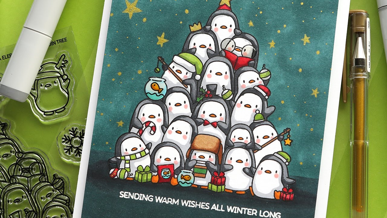 My first Christmas card of 2020! Mama Elephant Anniversary Release!