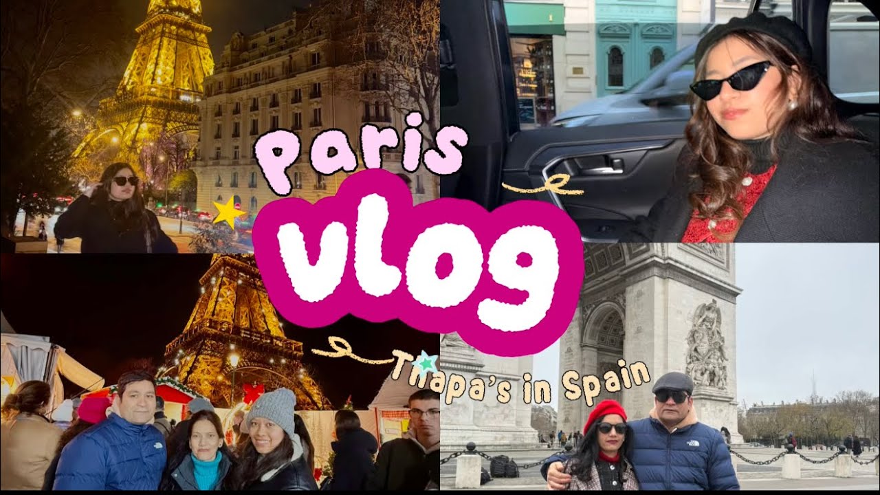 Paris Vlog 🇫🇷✨| Eiffel Tower nights, Arc deTriomphe, Lourve museum &Christmas markets (Dec 10-12 )