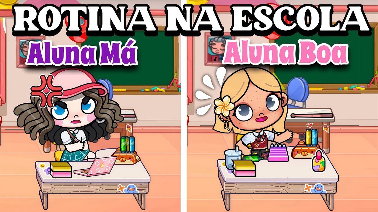 ROTINA DA ALUNA BOA 🆚 ALUNA MÁ NA ESCOLA DO AVATAR WORLD PAZU ✨