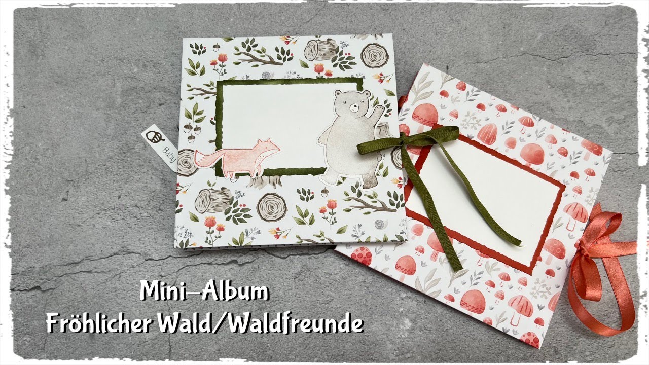 Mini-Album - Waldfreunde/Fröhlicher Wald - Babyalbum mit Produkten von Stampin´Up!