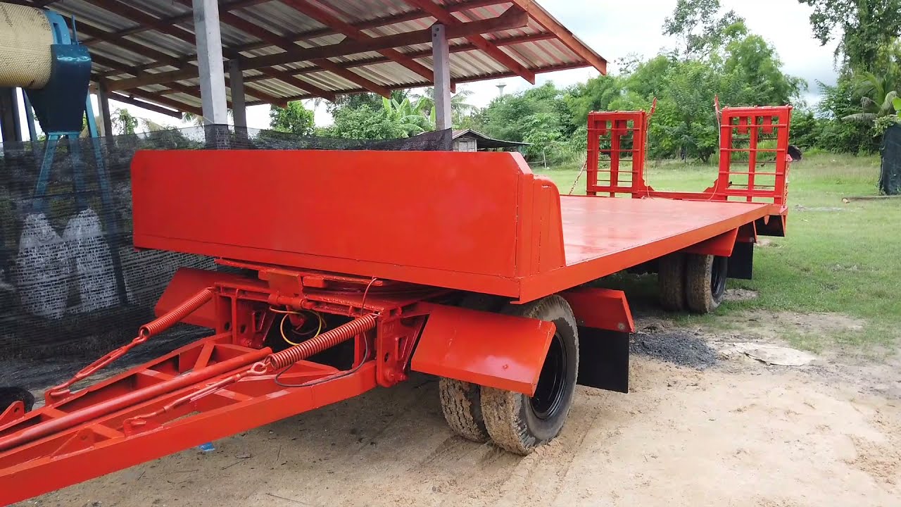 มาดูเทเลอร์ท้ายลาก รถเเทรเตอร์ รถเกี่ยว DC-105X โครการนาแปลงใหญ่