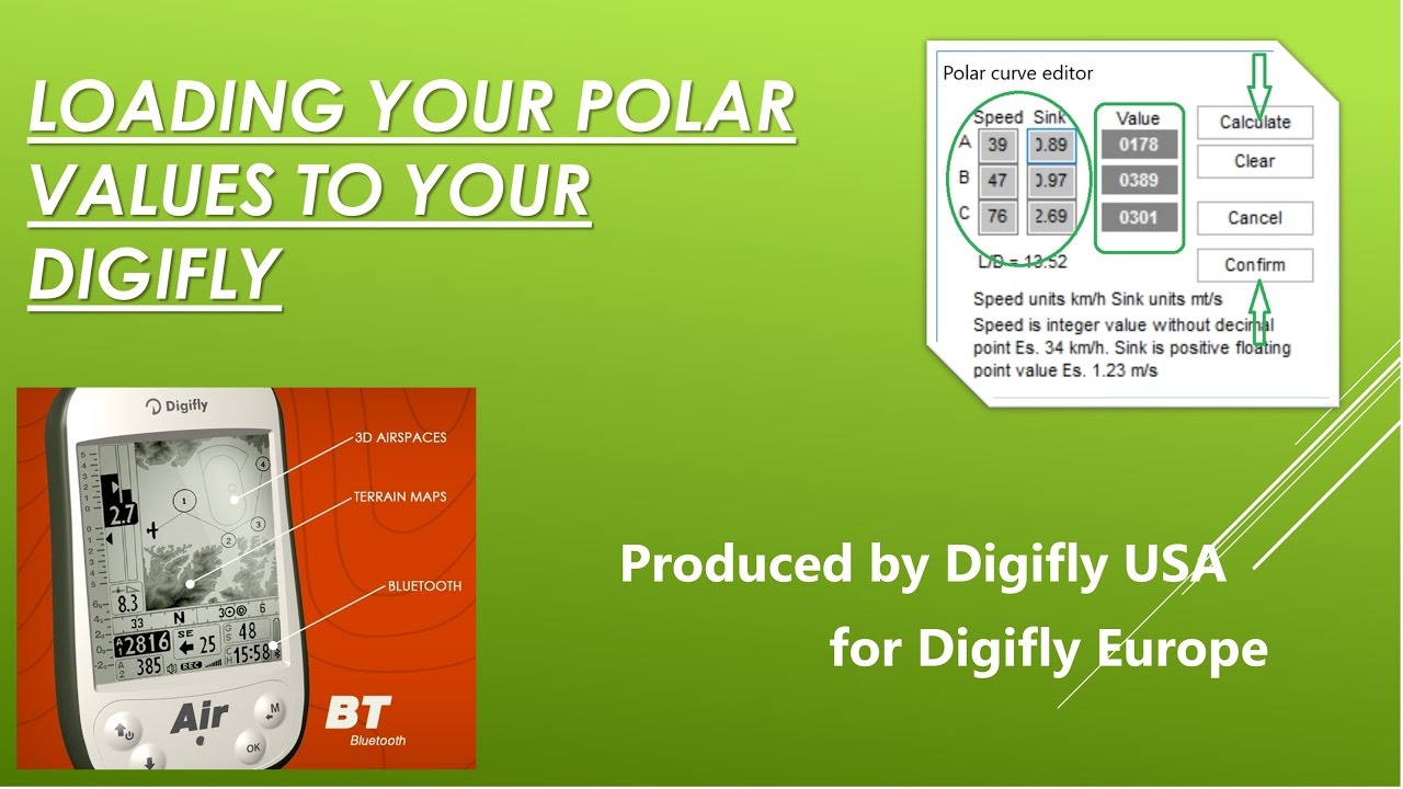 Loading your Polar Values to your Digifly