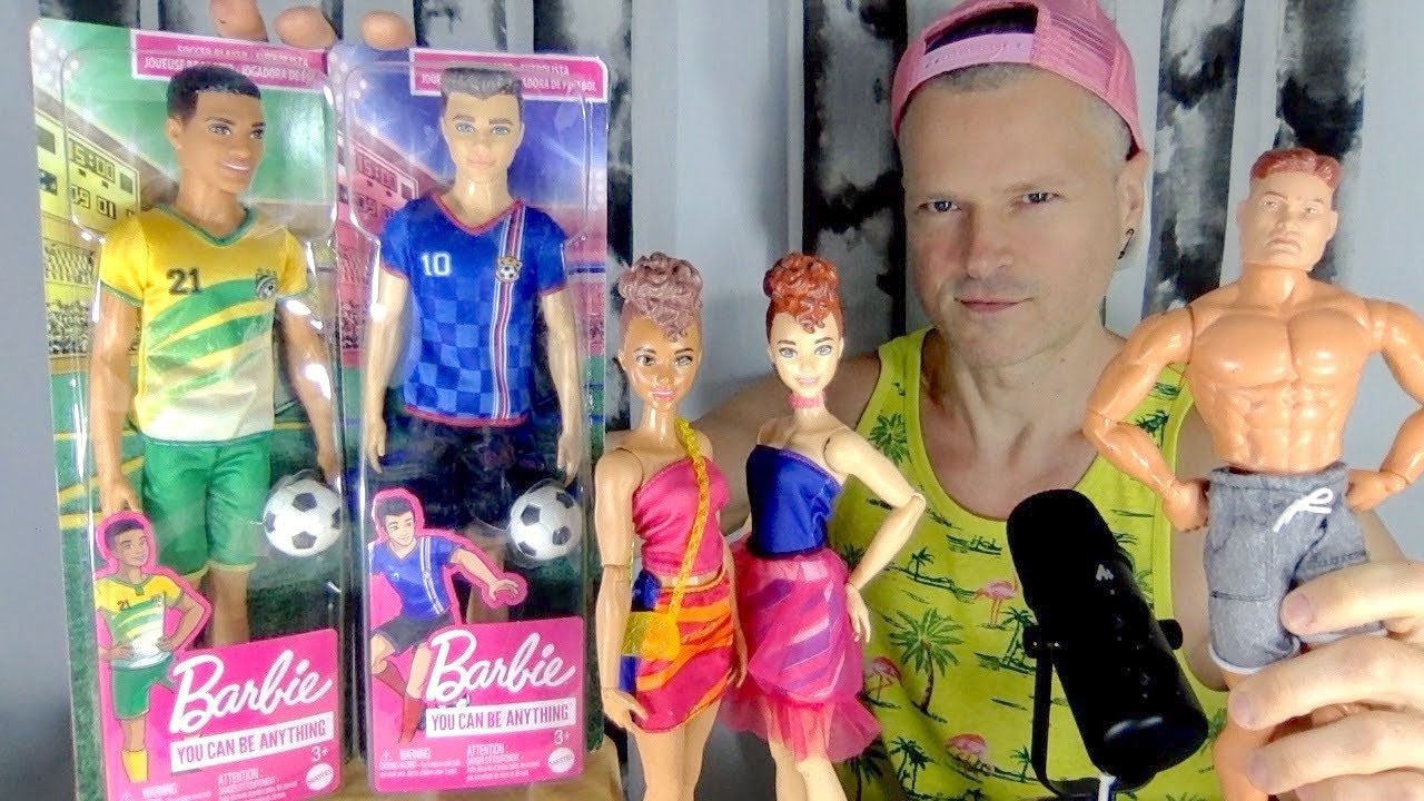 Barbie Soccer Ken Doll Unboxing Review Redress Comparison 2022 Mattel HCN15  HCN16 WWE MAX STEEL