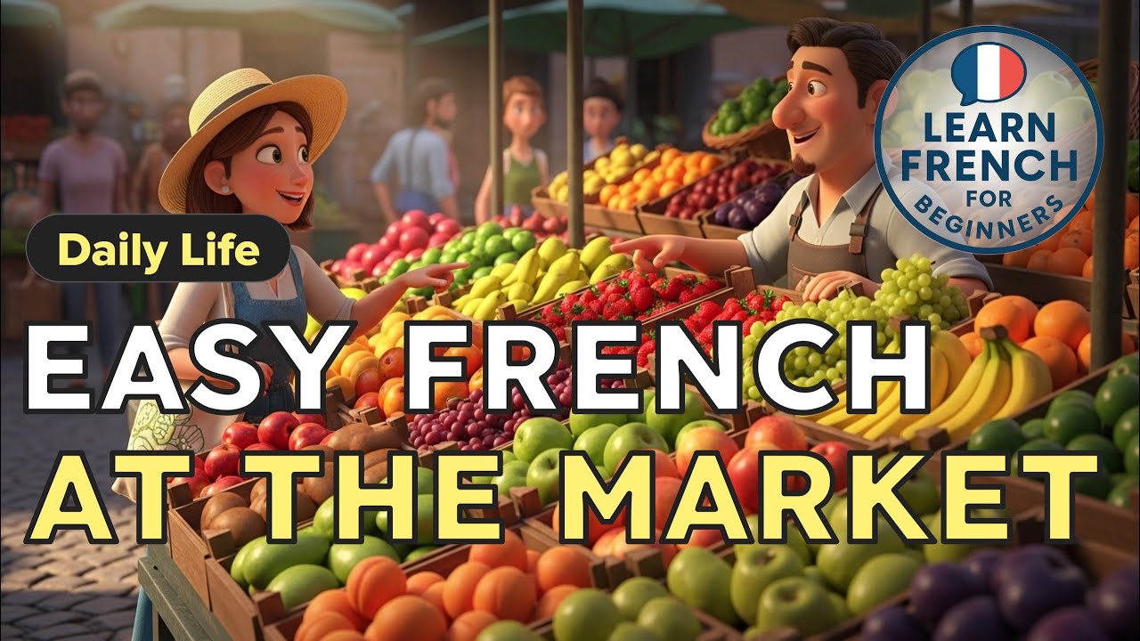 Buying Fruit at a French Market &mdash; Easy French Conversation for Beginners 🍓🍎