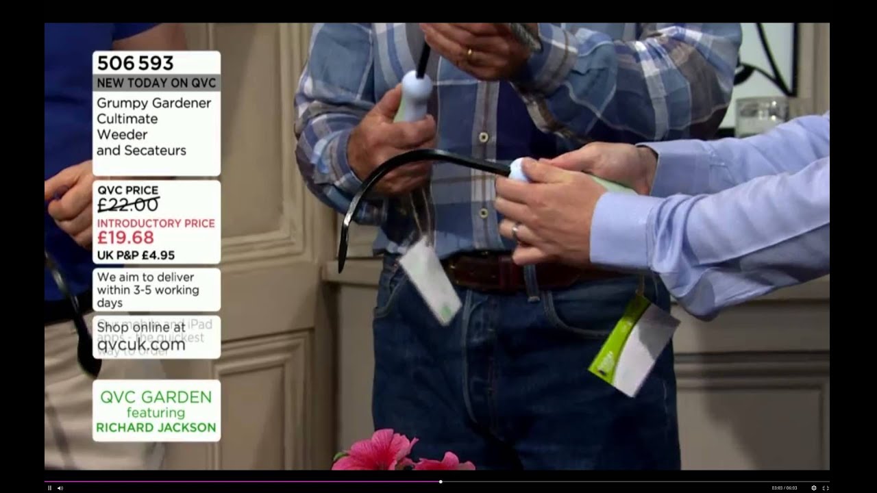 Grumpy Gardener Cultimate Weeder and Secateurs QVC July 2015