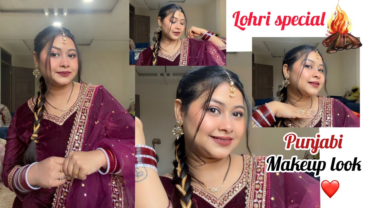 Lohri makeup look step by step ❤️🌸 #lohri #youtube #2026 