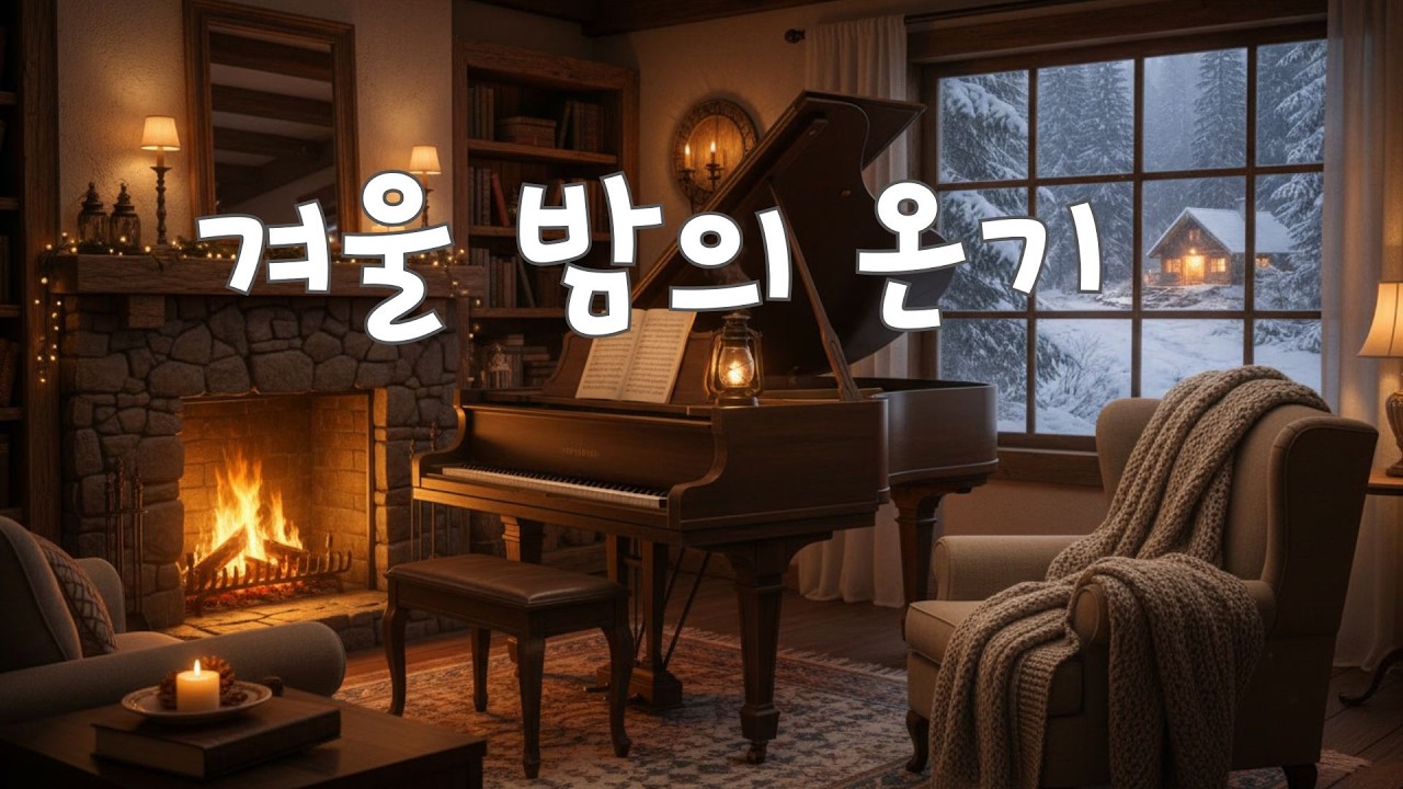 마음이 쉬는 겨울밤 I 잔잔한 피아노 12분 I Warm Winter Night