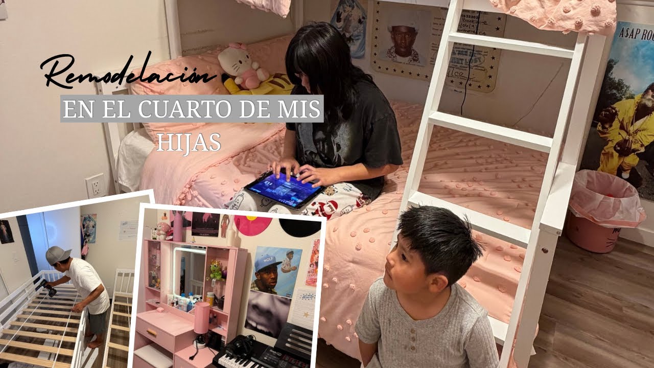Transformamos el cuarto de mis hijas✨ Nueva litera, colchones y ¡quedó HERMOSO! | Contenido familiar