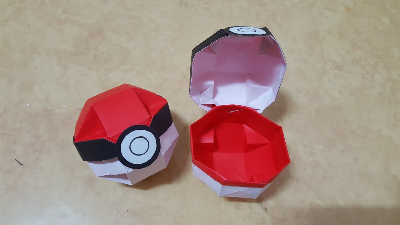 포켓몬 GO(포켓볼 2-1)pokeball 종이접기 색종이접기 Origami Pokemon Go 摺紙 折纸 pliage en papier оригами 折り紙  اوريغامي