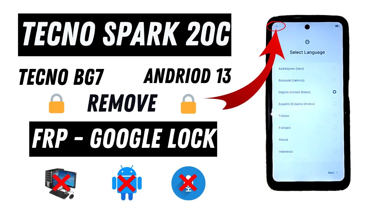 Tecno Spark 20C Frp Bypass without PC || Tecno BG7 Google Account Bypass