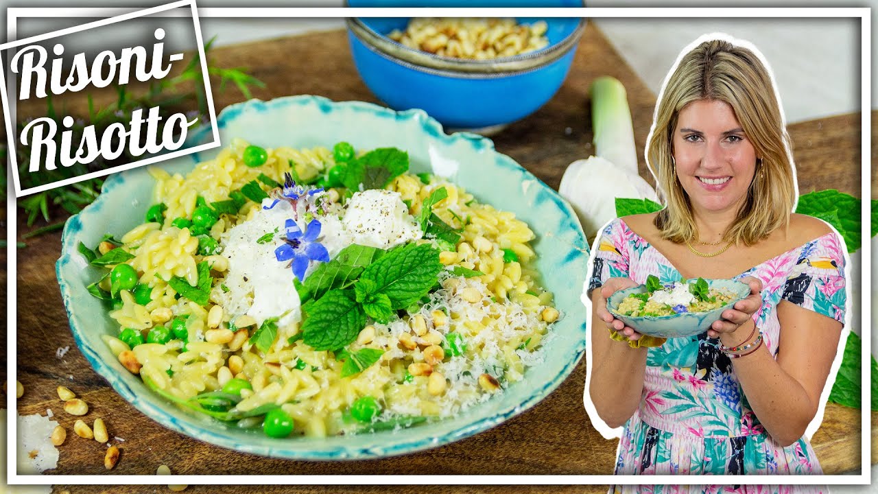 Risoni-Risotto | das perfekte Sommer-Risotto mit Erbsen und frischen Kräutern | Felicitas Then