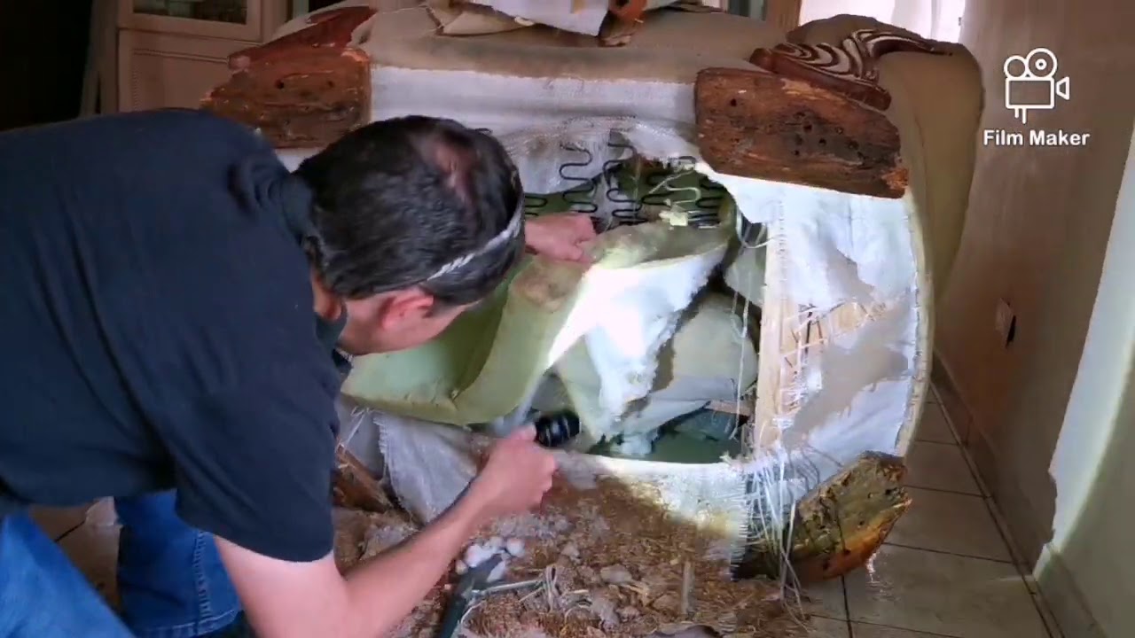 Skinning a couch to find a Black Mamba