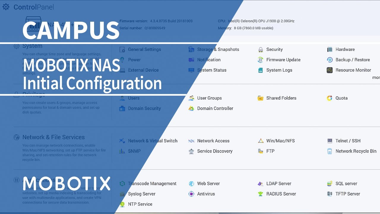 Tutorial: MOBOTIX NAS - Initial Configuration & Camera Integration