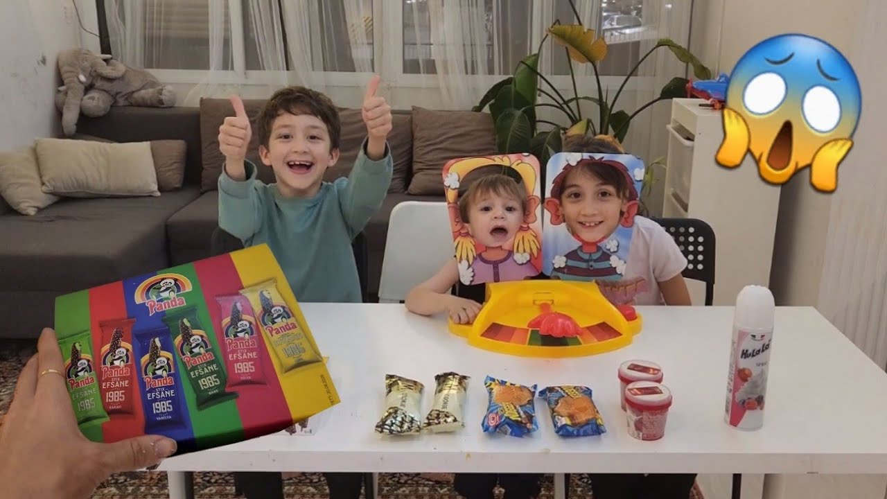 Eylül ve Poyraz Dondurma Ödüllü Krema Surat Oyunu Oynadı | fun kids video