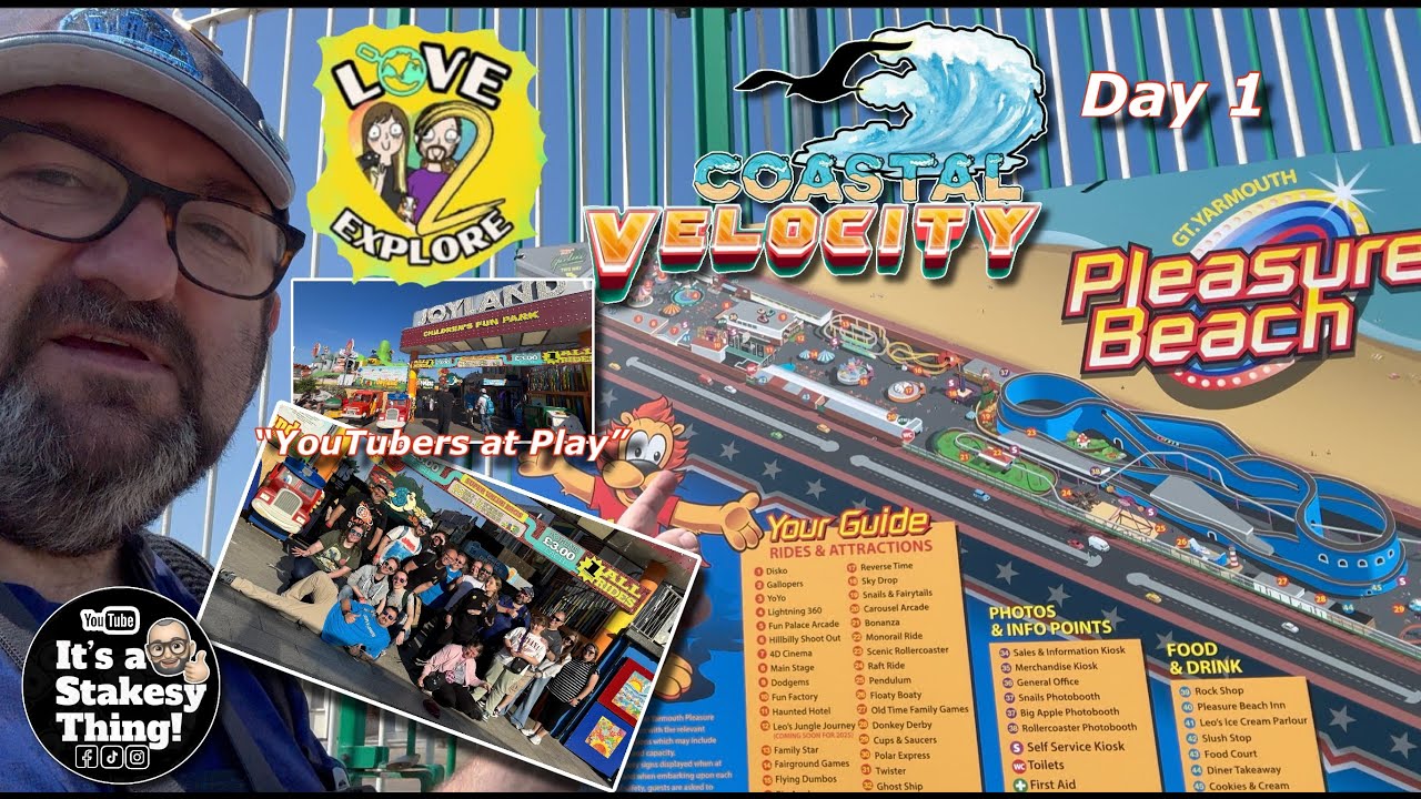 Great Yarmouth Pleasure Beach + Joyland, YouTubers at play Day 1#itsastakesything