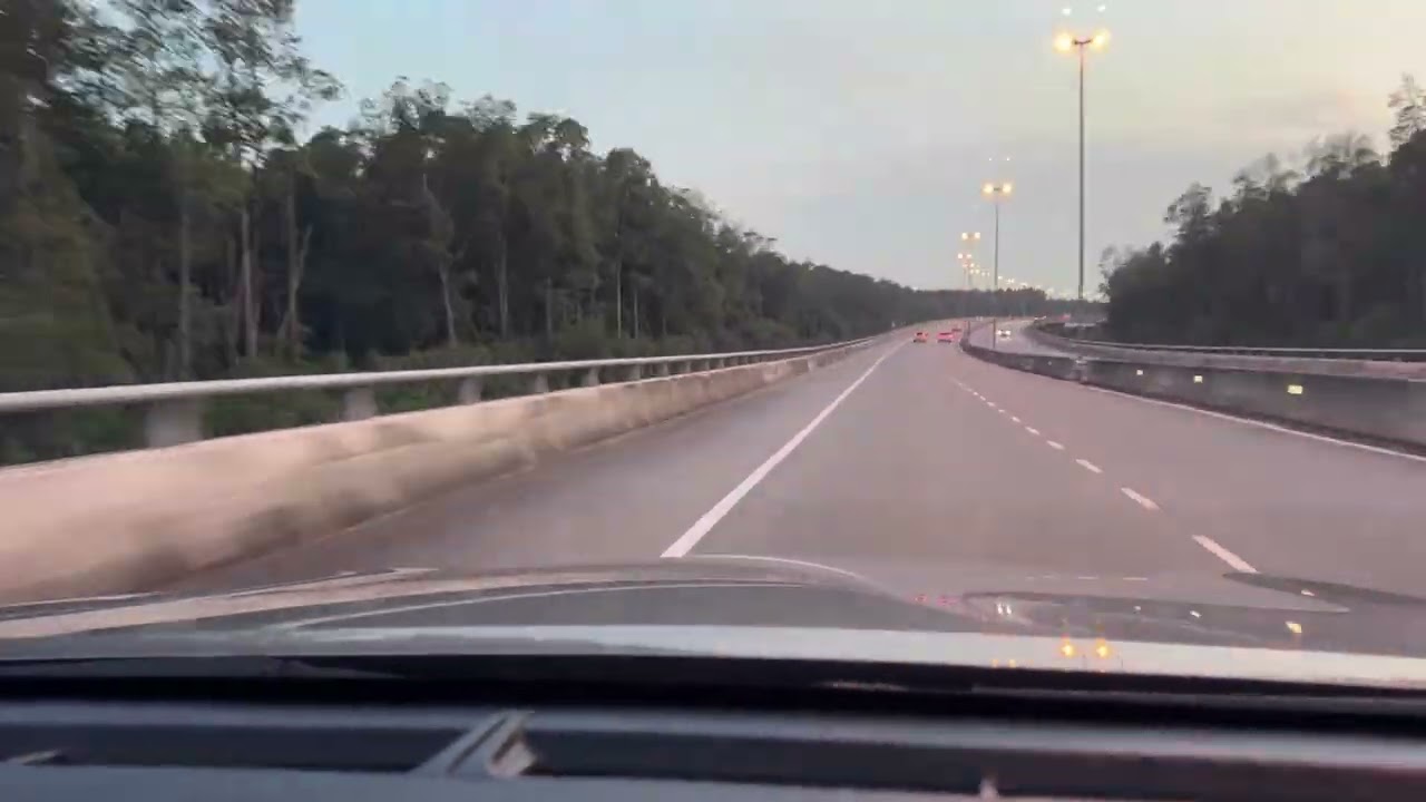 Sunset driving - Pulai River Bridge