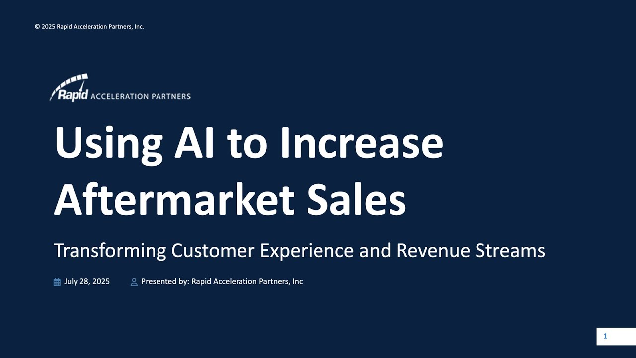 4 Ways AI Increases Manufacturing Sales by 95% | Aftermarket Parts Intelligence 2024