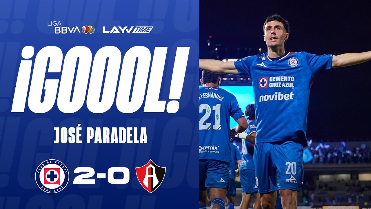 &iexcl;Gol de Jos&eacute; Paradela! TIRO LIBRE que vence a CAMILO VARGAS Cruz Azul 2 - 0 Atlas | Layvtime