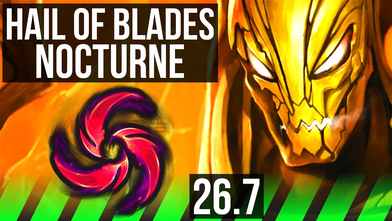 NOCTURNE vs AMBESSA (JGL) | Perfect KDA: 15/0/4, Hail Of Blades | EUW Master | 26.7