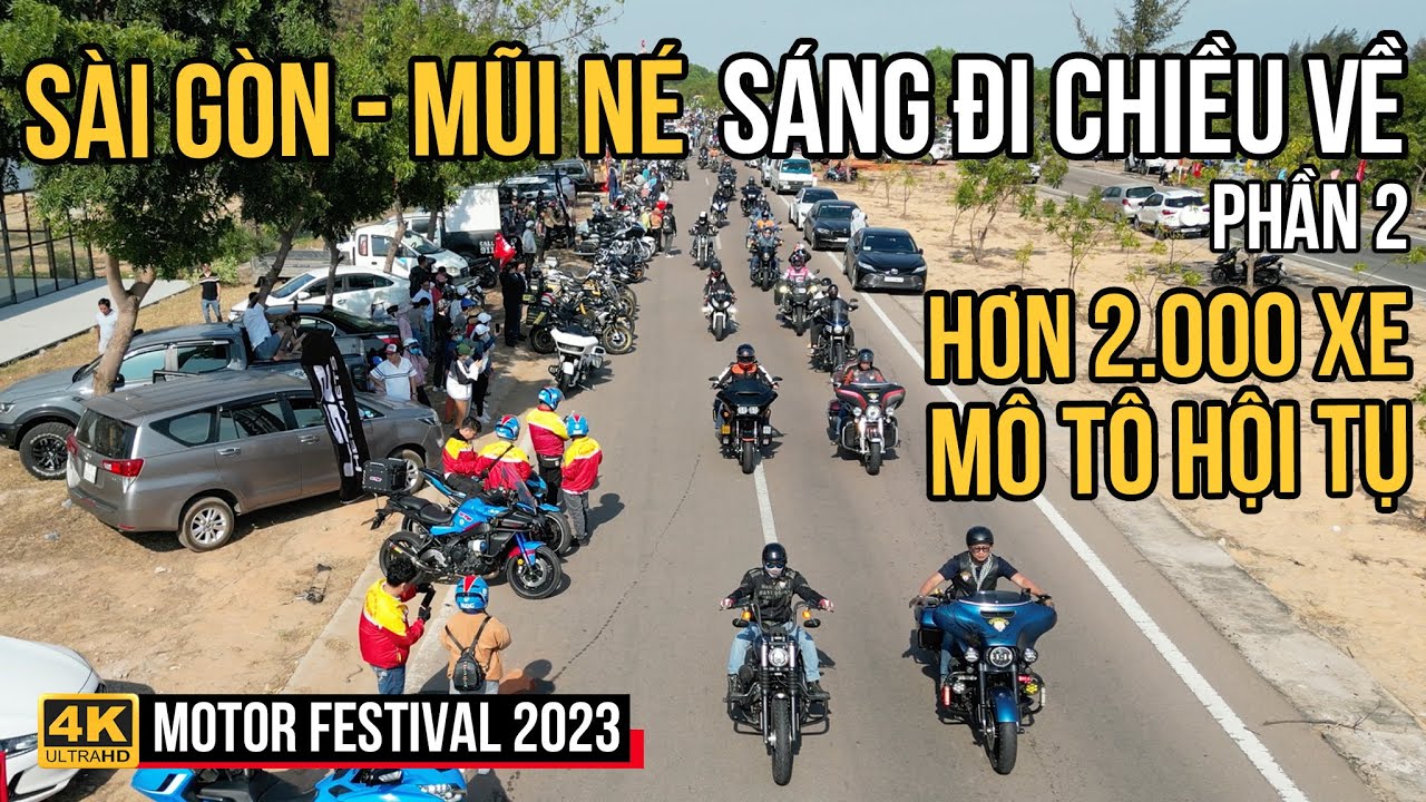 HƠN 2.000 XE MÔ TÔ PKL HỘI TỤ Ở BÀU TRẮNG, LẬP KỶ LỤC GUINNESS VN: SG - MŨI NÉ SÁNG ĐI CHIỀU VỀ P.2