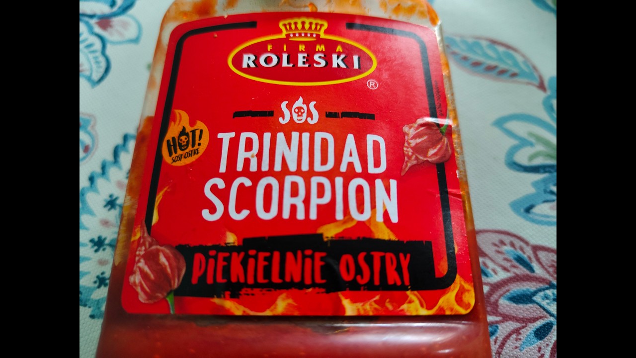 Piekielnie ostry sos Trinidad Scorpion firmy roleski za 6.49 w Biedronce