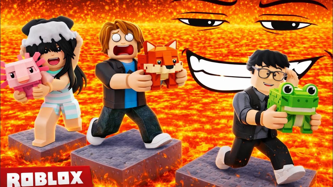 LAVLARDAN KAÇARAK BRAİNROTLARI TOPLADIK - ROBLOX SURVİVE LAVA FOR BRAİNROTS #roblox #brainrot 