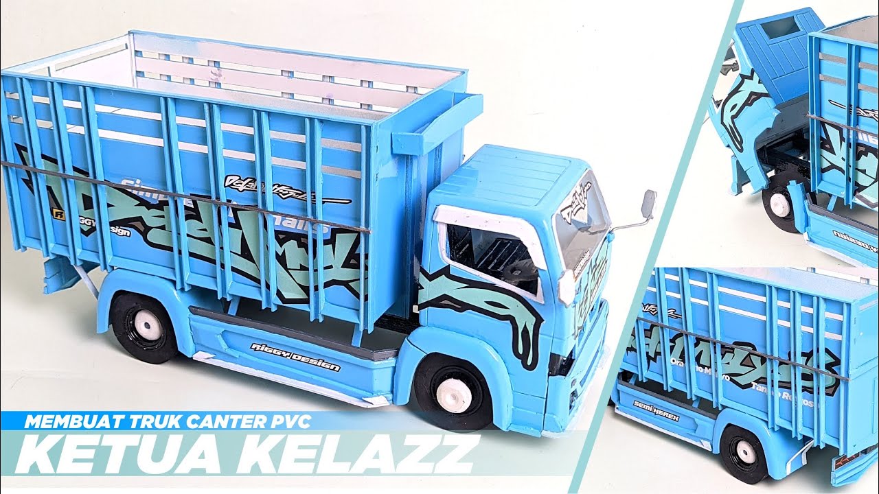 MEMBUAT MINIATUR TRUK CANTER KETUA KELAZZ DARI PVC || HANDMADE