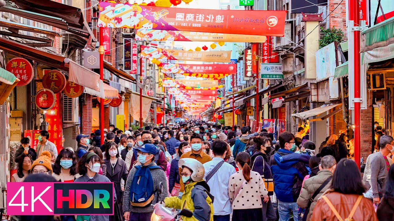【2022台北年貨大街迎虎年】大同區迪化街｜Taipei Lunar New Year Festival - Dihua Street｜4K HDR