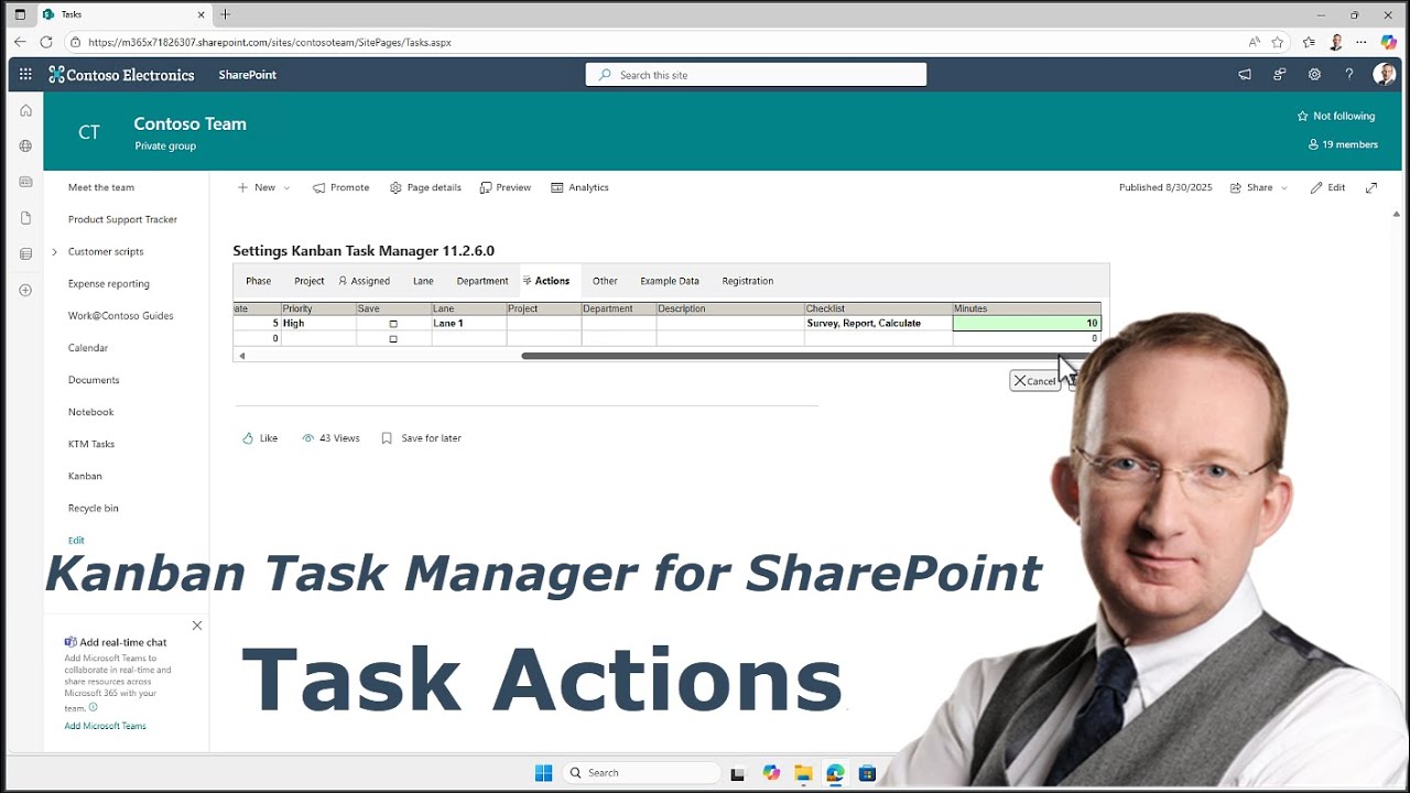 The Kanban Task Manager Actions Feature