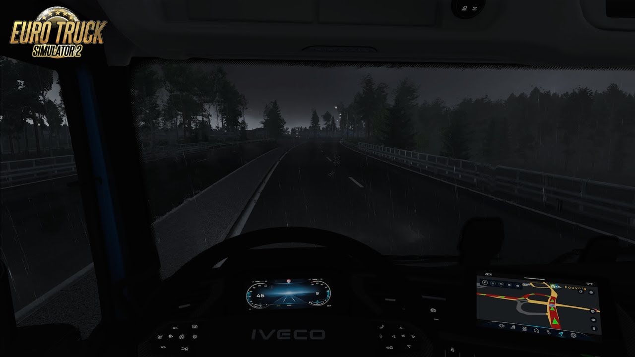 Driving Iveco S-Way: Concrete Stairs Delivery in Finland | Euro Truck Simulator 2 | Logitech G29