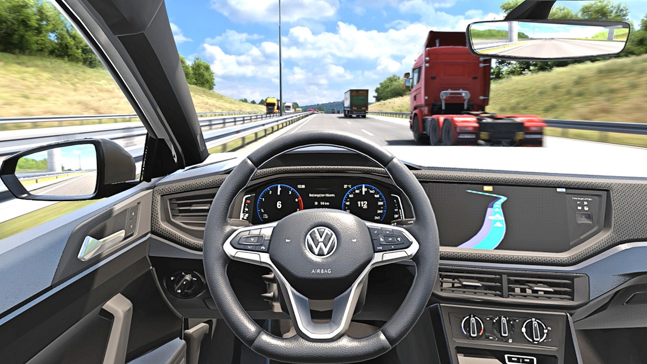 Volkswagen Polo GTI 2023 - Euro Truck Simulator 2 [Steering Wheel Game Play]