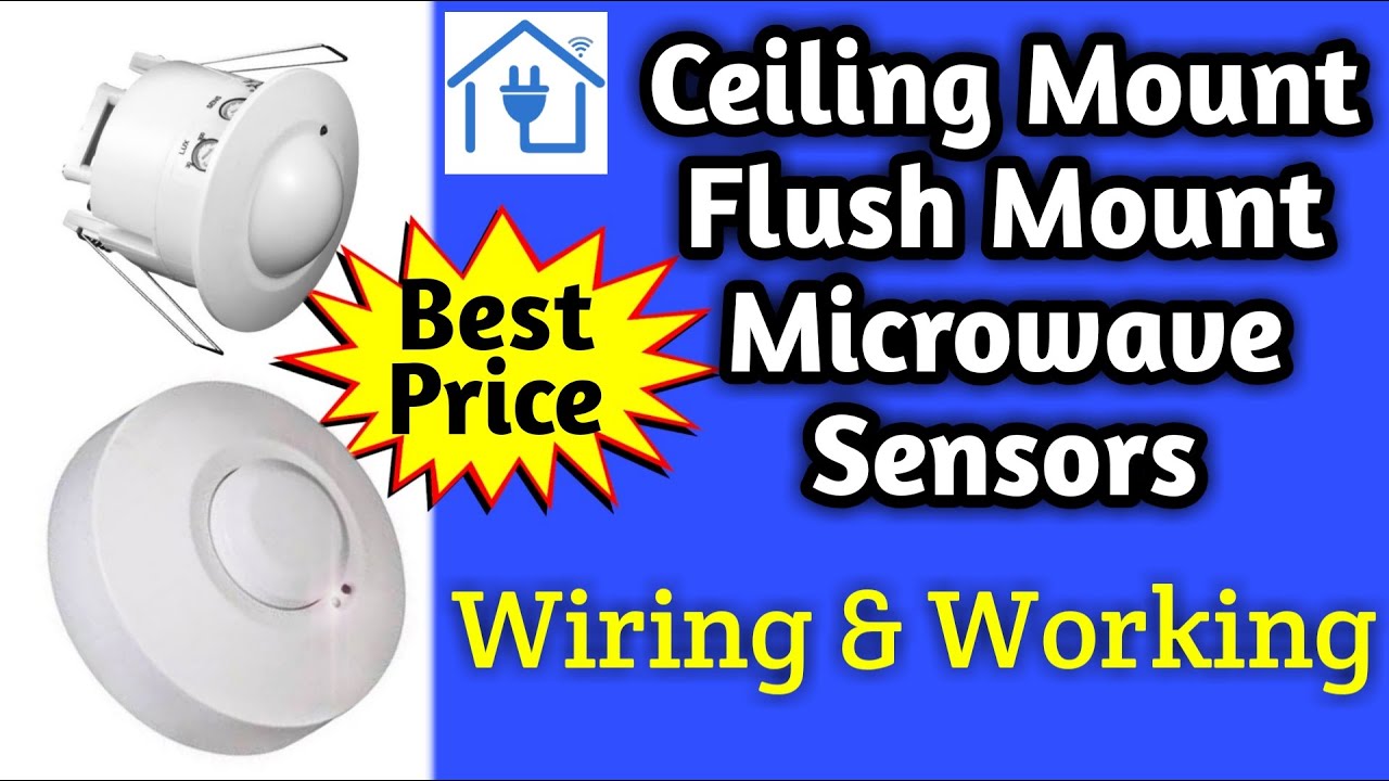 How to Install Microwave Motion Sensor in Ceiling/ Flush || Microwave Motion Sensor Wiring & Working