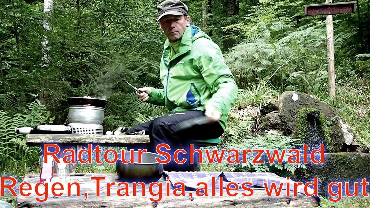 Radtour Schwarzwald Regen Trangia alles wird gut
