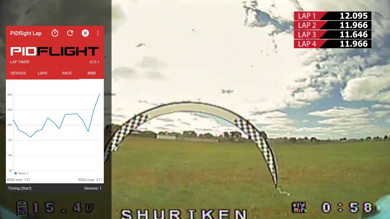 PIDflight Lap Field Testing - FPV Lap Timer vs DVR