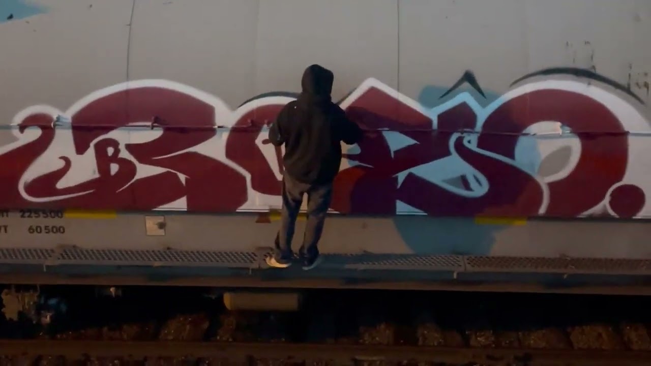 Infamy Art Train Graffiti with Bozo and Loop Colors