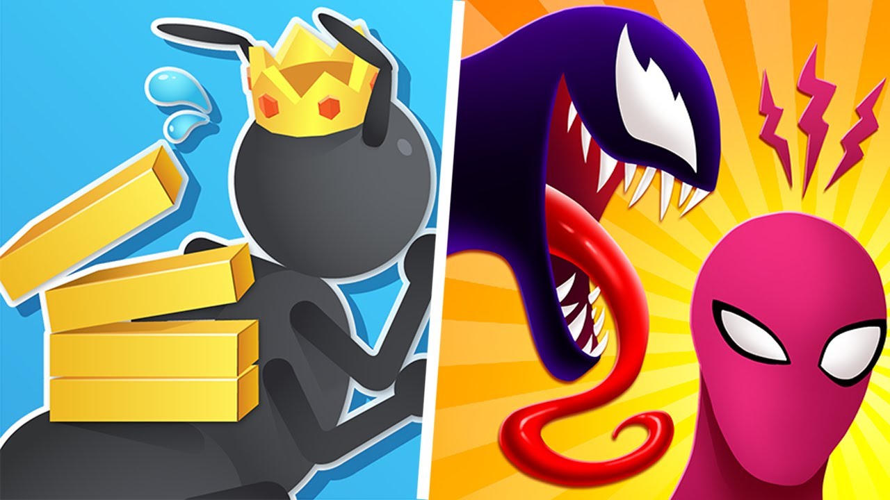 Play 5555 Video Games Tiny Run 3D, Symbiote Rush - 1⭐Max Level Gameplay Walkthrough Moblie