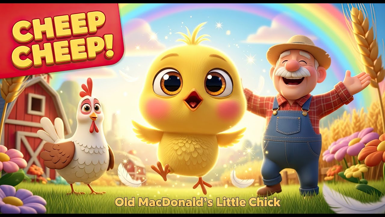 Old MacDonald’s Little Chick 🐥 | Cheep Cheep Song | Cute Farm Animal Song for Babies