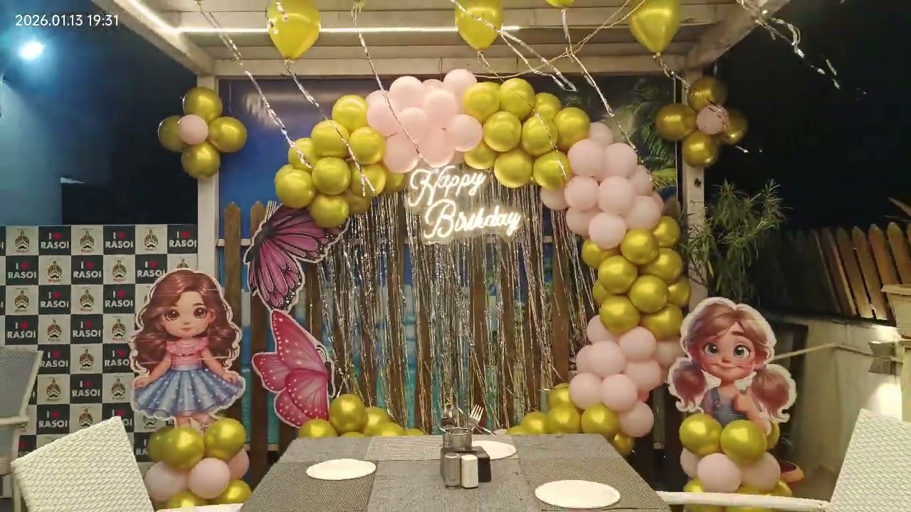 Balloon decoration birthday decoration balloon ring decoration balam pari theme decoration 