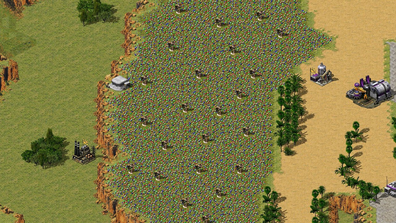 Red Alert 2 | Yuri's Revenge | 7 vs 1 | Pretty Women 24 Defence Very Difficulty on Hills