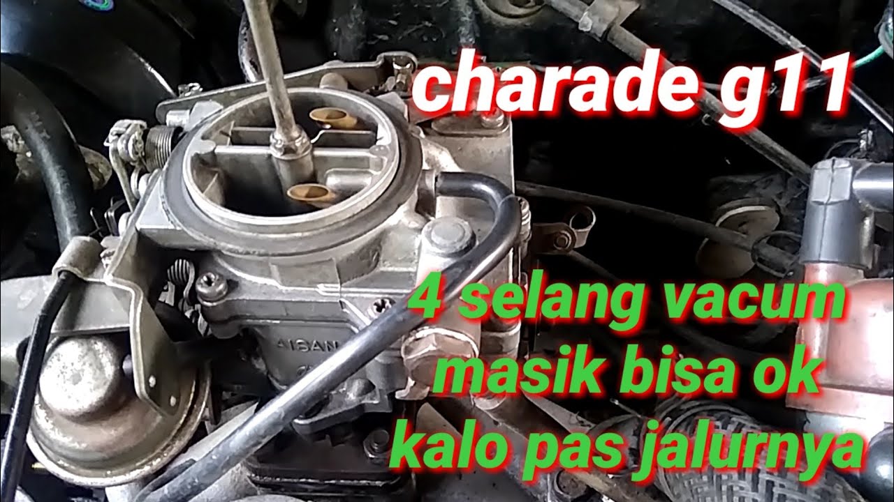 jalur selang vacum daihatsu charade g11 yang sudah dipersempit dan salahsatu vacum bocor