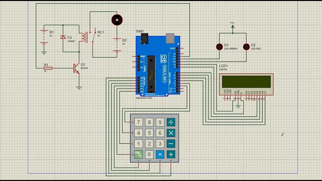 How to simulate the  open door pass key in proteus using arduino