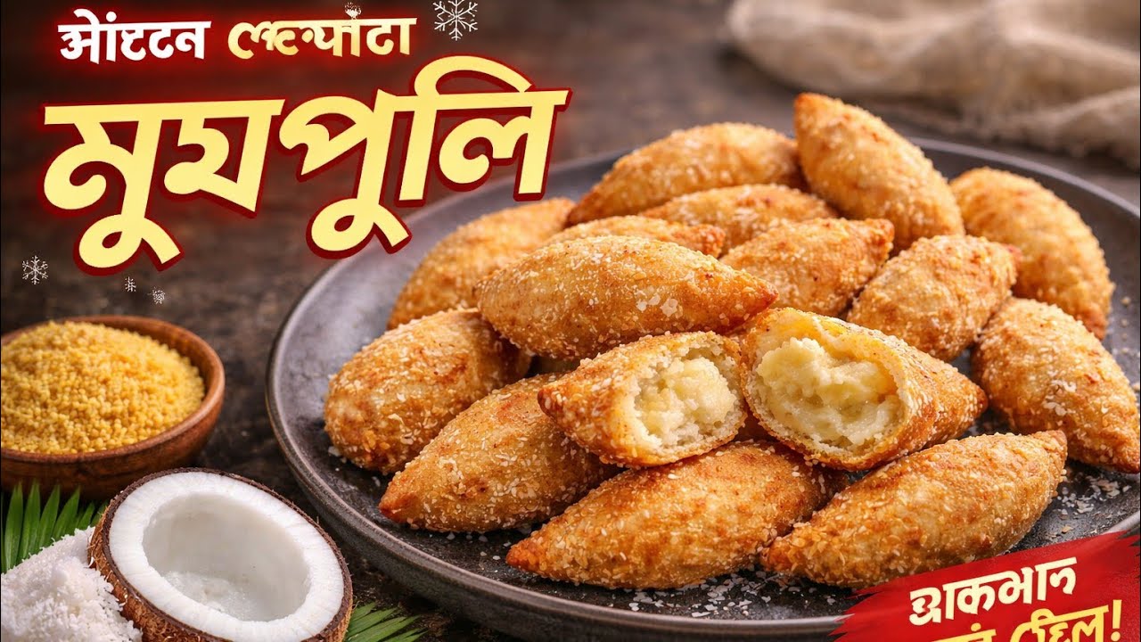 মুগপুলি | Moong Dal Sweet Pitha Recipe 😍 | Crispy Outside Soft Inside