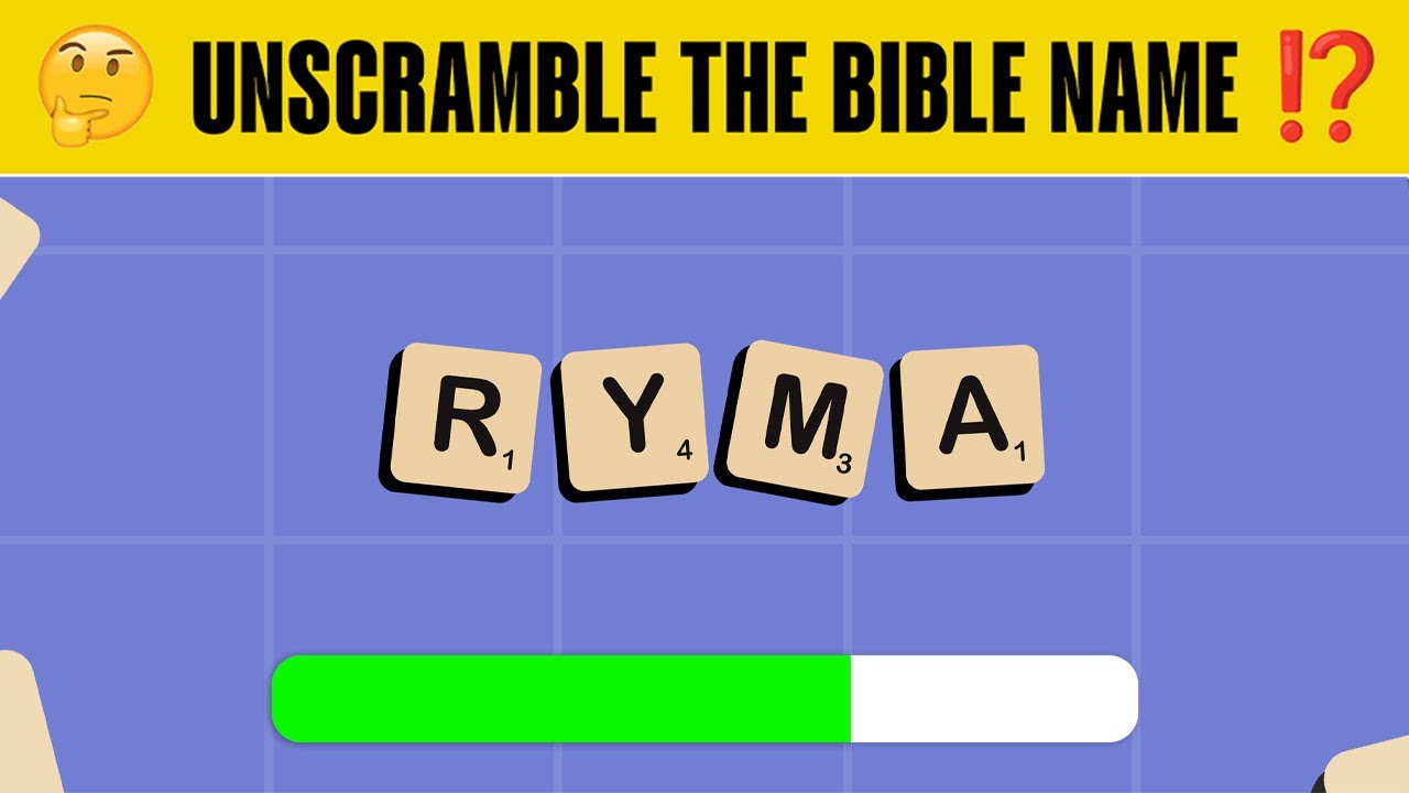 Unscramble the Bible Name | Kid Trivia | Bible Trivia for Kids | Church Trivia