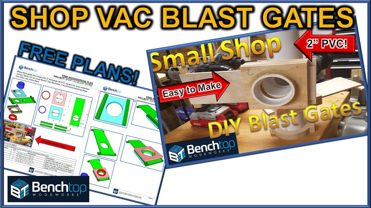 Shop Vac Blast Gates & Dust Collection // FREE PLAN // Self-Cleaning // EP 79
