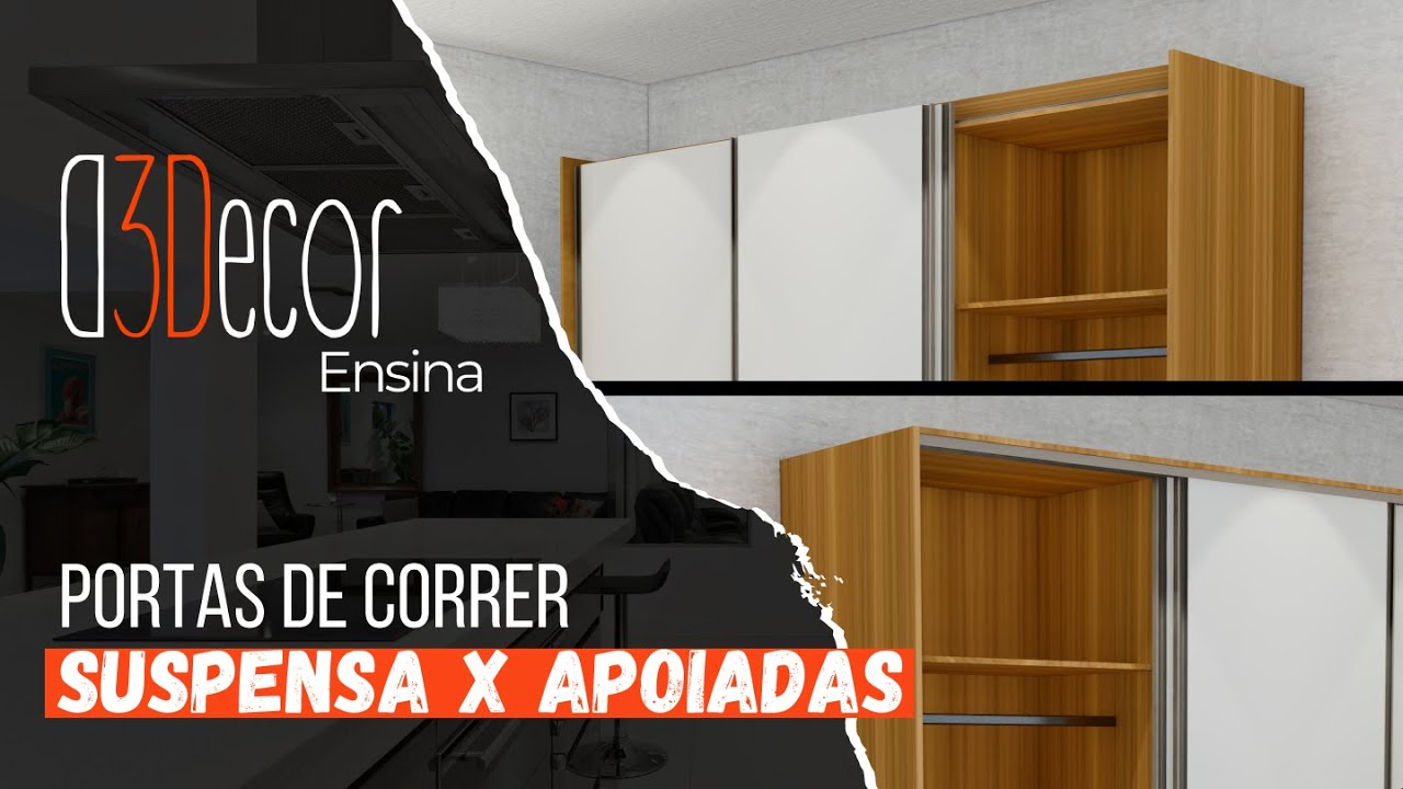 Projeto para PORTAS DE CORRER (suspensa x apoiadas)