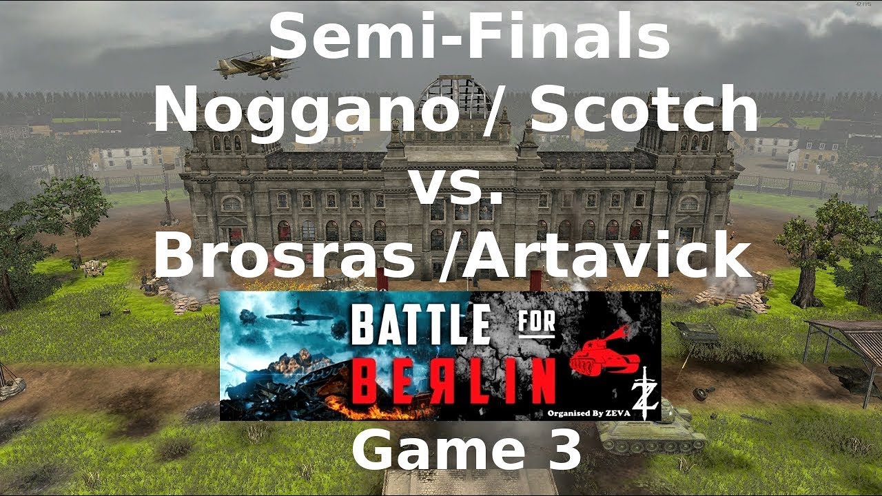 CoH2 2vs2  Tournament Battle for Berlin Game 3 Noggano Scott vs  Brosras Artavick